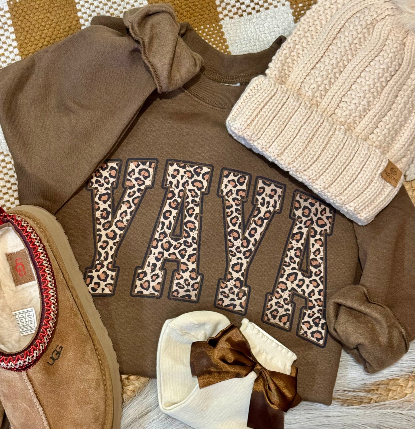 Yaya Leopard Name Sweatshirt