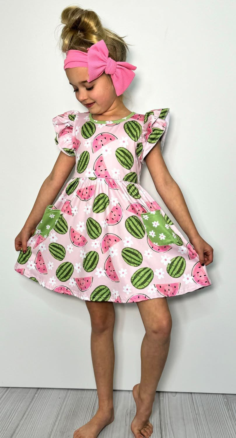 Watermelon Daisy Dress