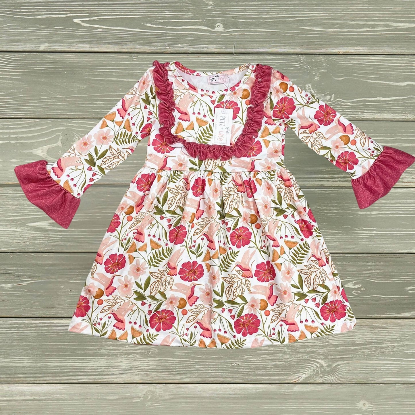 Maroon Floral Dress
