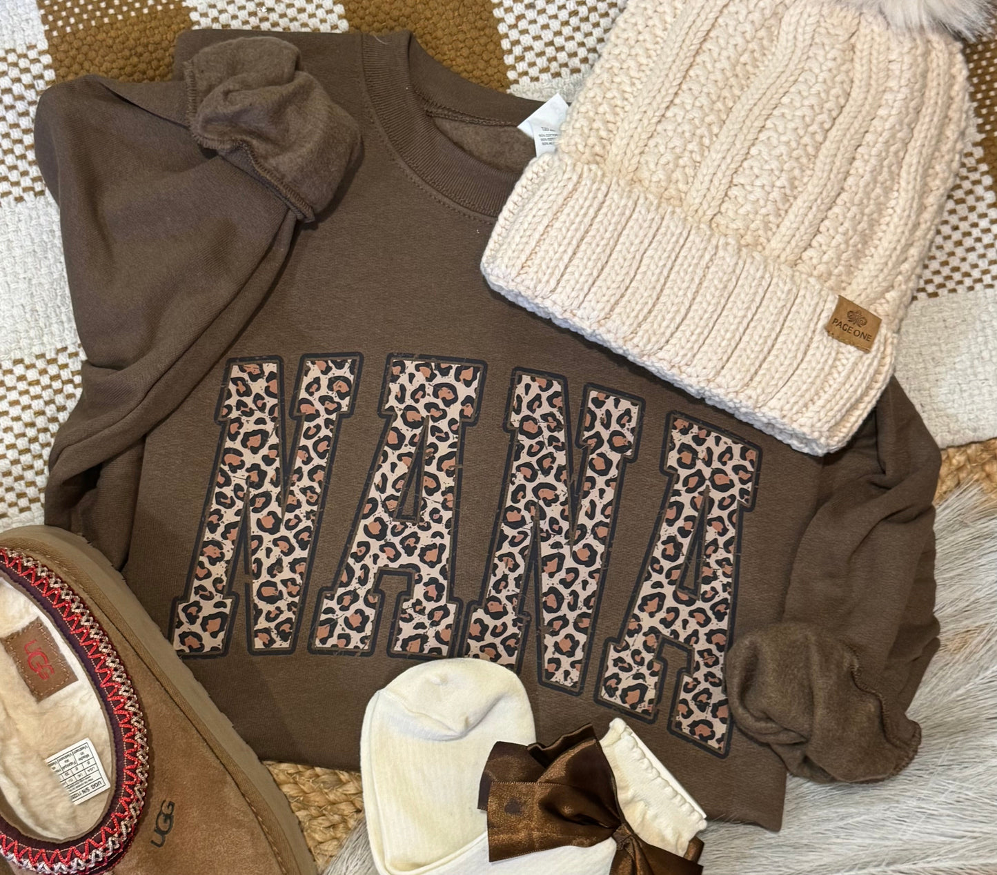 Nana Leopard Name Sweatshirt