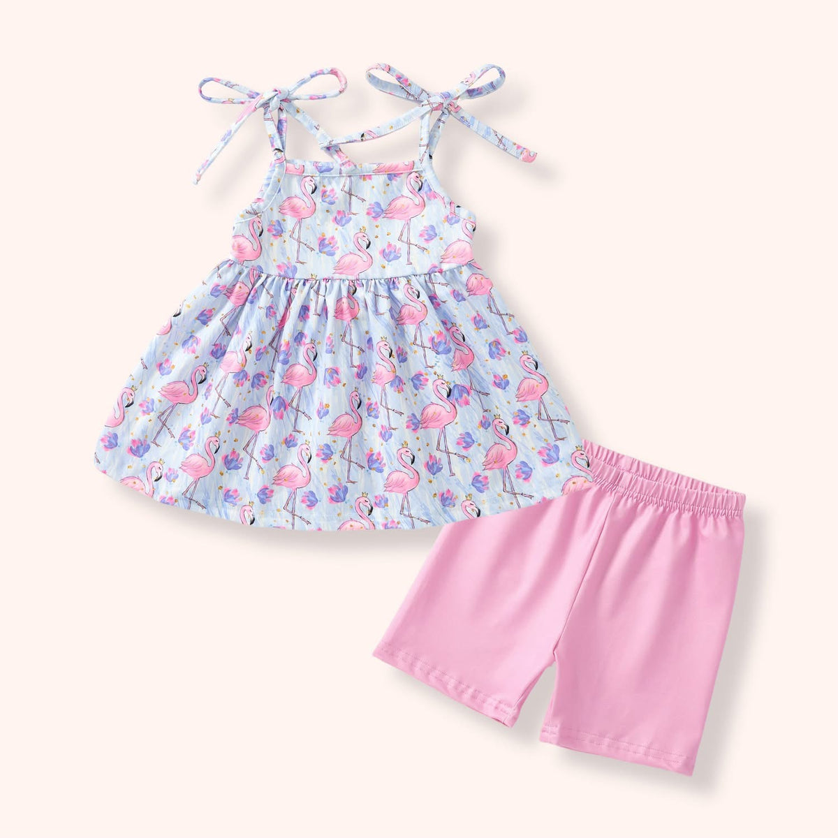 Fancy Flamingo Short Set