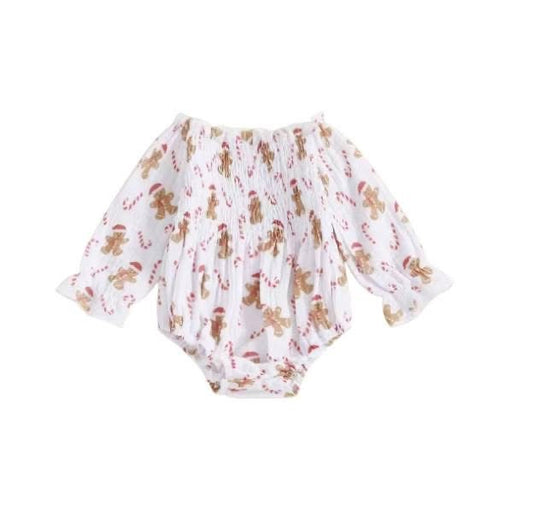 Gingerbread Linen Infant Romper