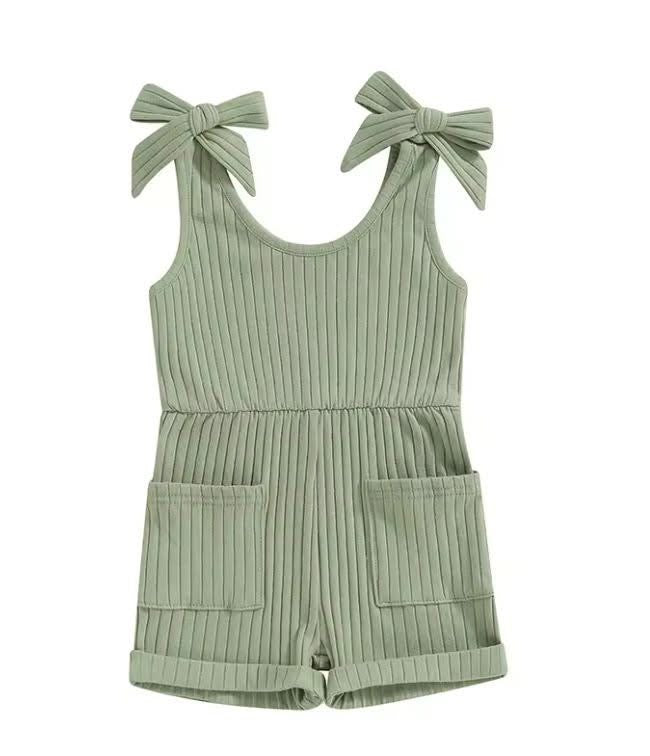 Sage Ribbed Romper