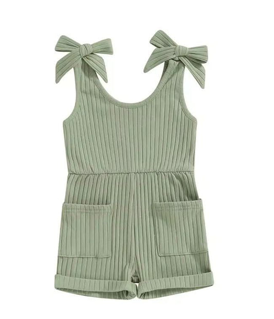 Sage Ribbed Romper