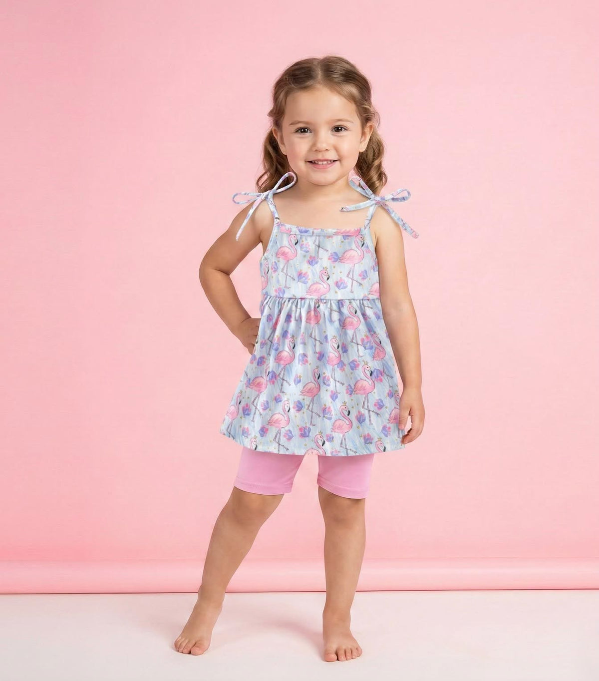 Fancy Flamingo Short Set