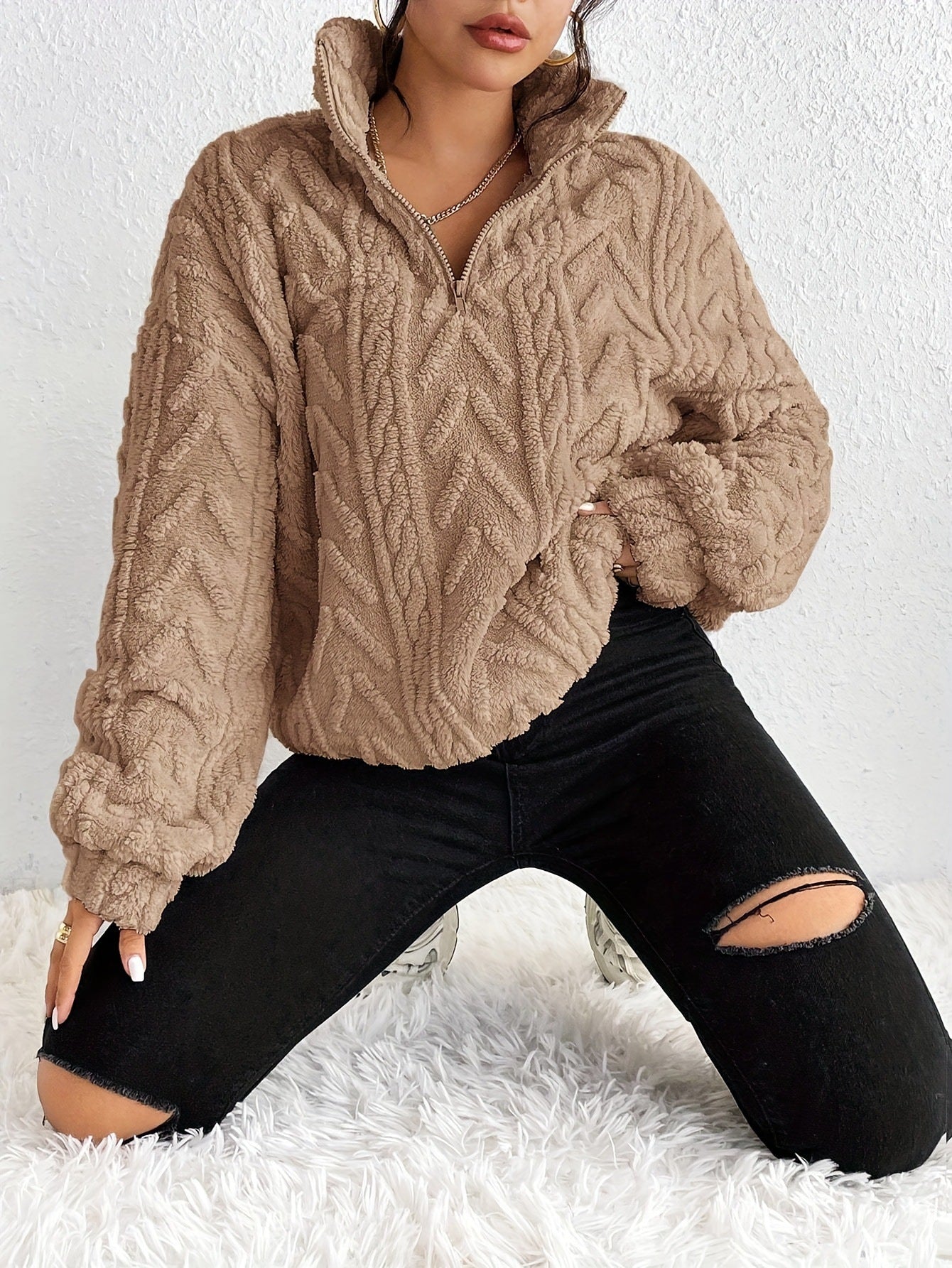 PREORDER: Mattie Textured Zip Hoodie 11.10.25 OSYM