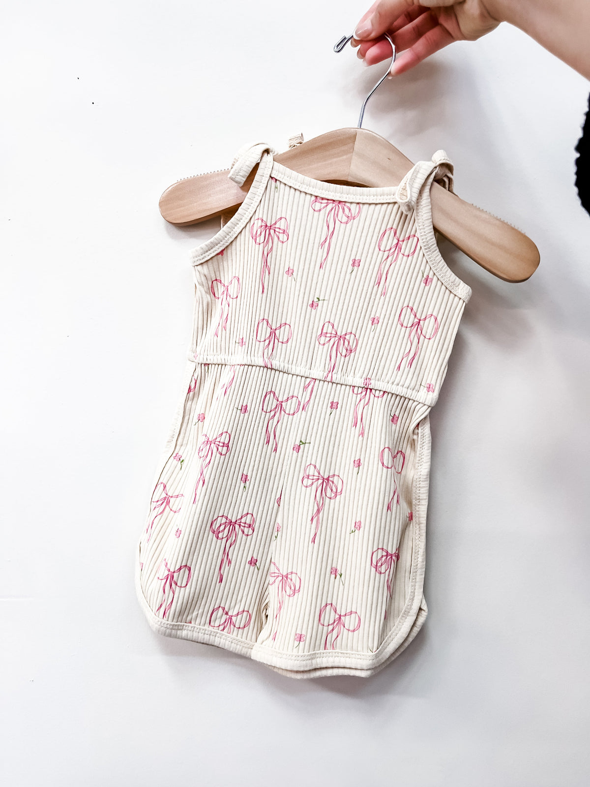 Coquette Ribbed Romper