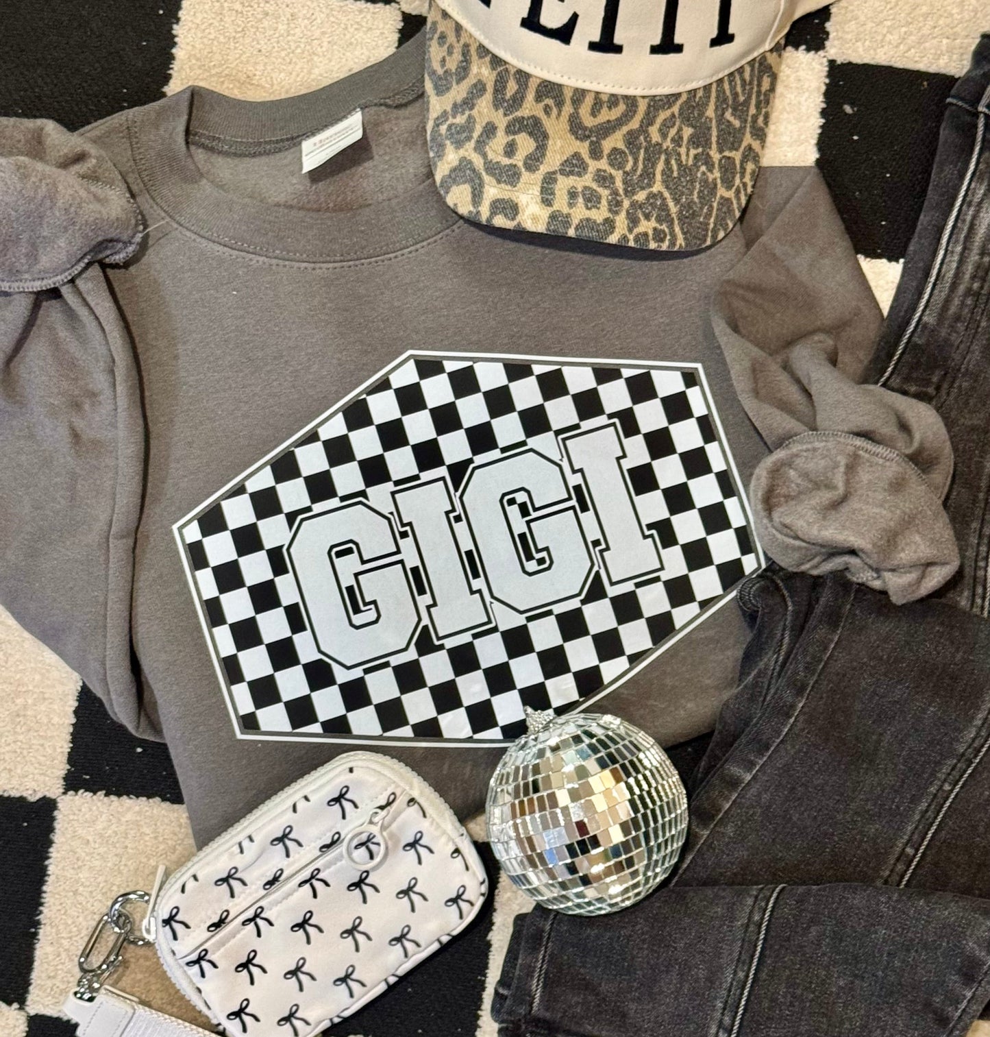 Gigi Checkered Tee/Sweatshirt