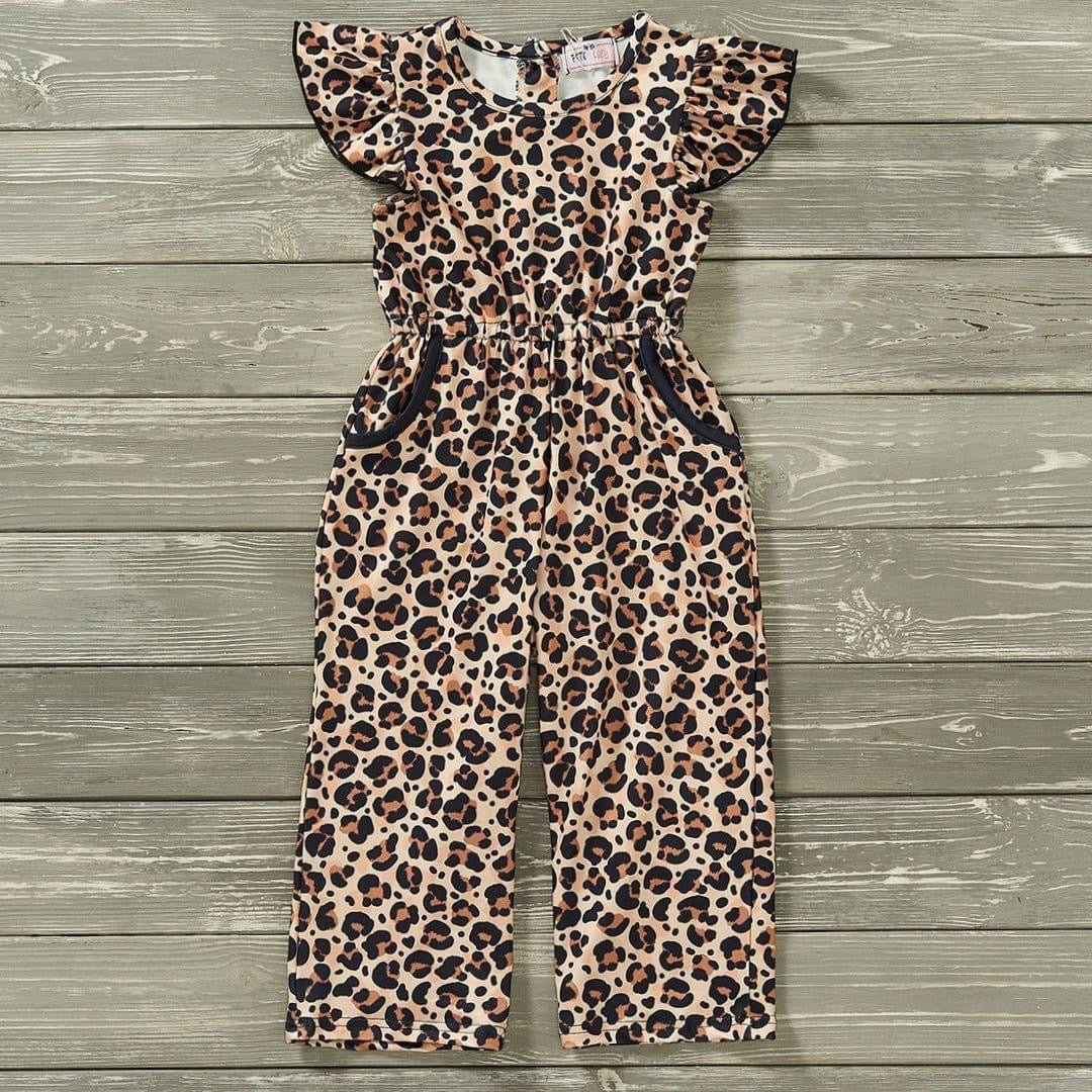 Tiffany Leopard Girl's Romper