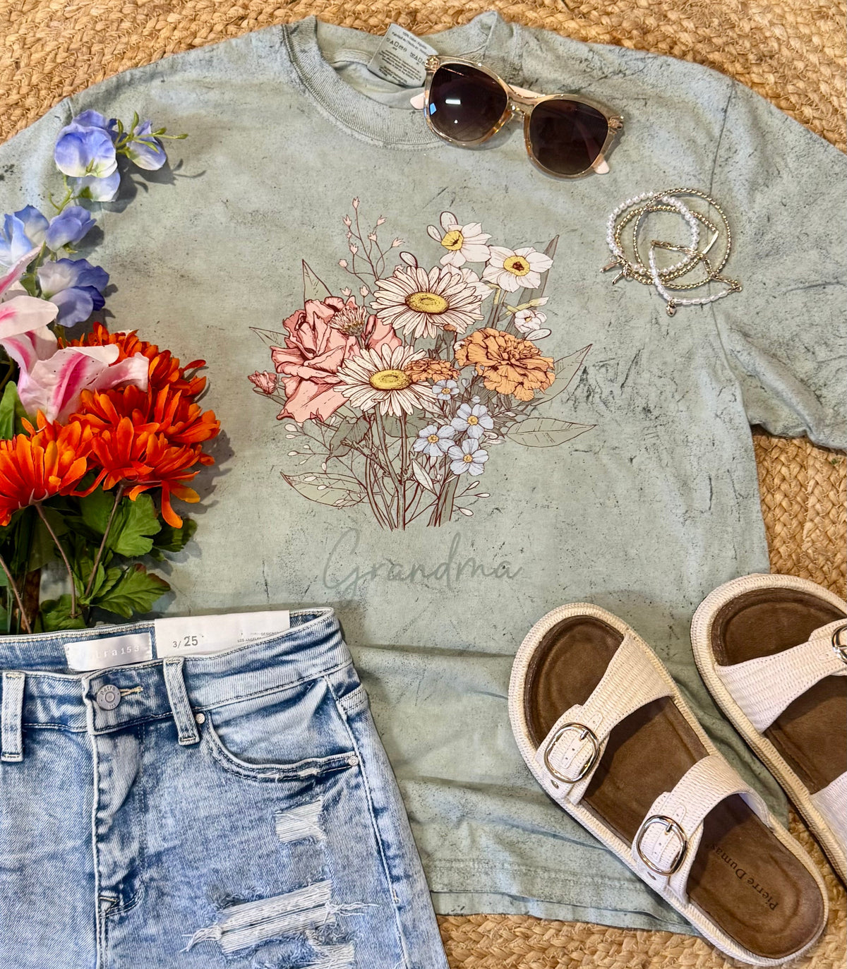 Custom Birth Flower Tee