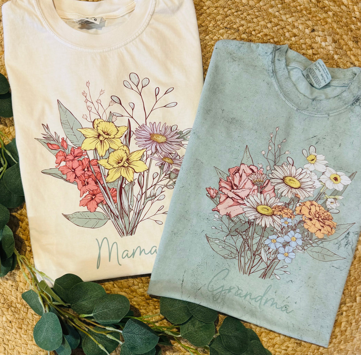 Custom Birth Flower Tee