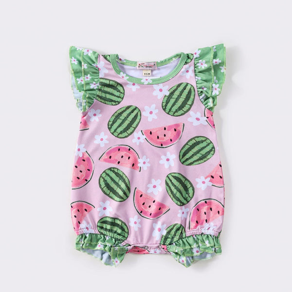Watermelon Daisy Infant Romper