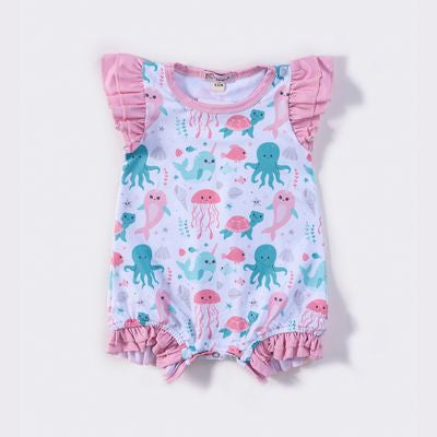 Pink Aquatic Infant Romper