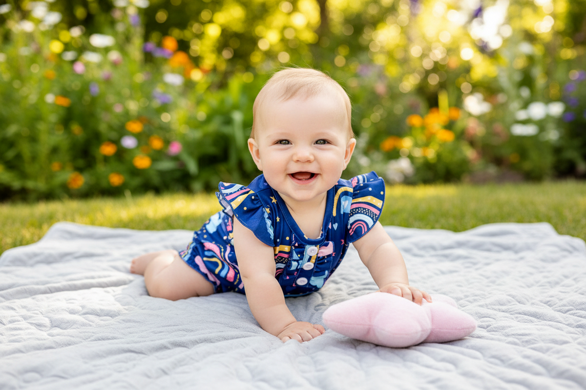Midnight Rainbows Infant Romper