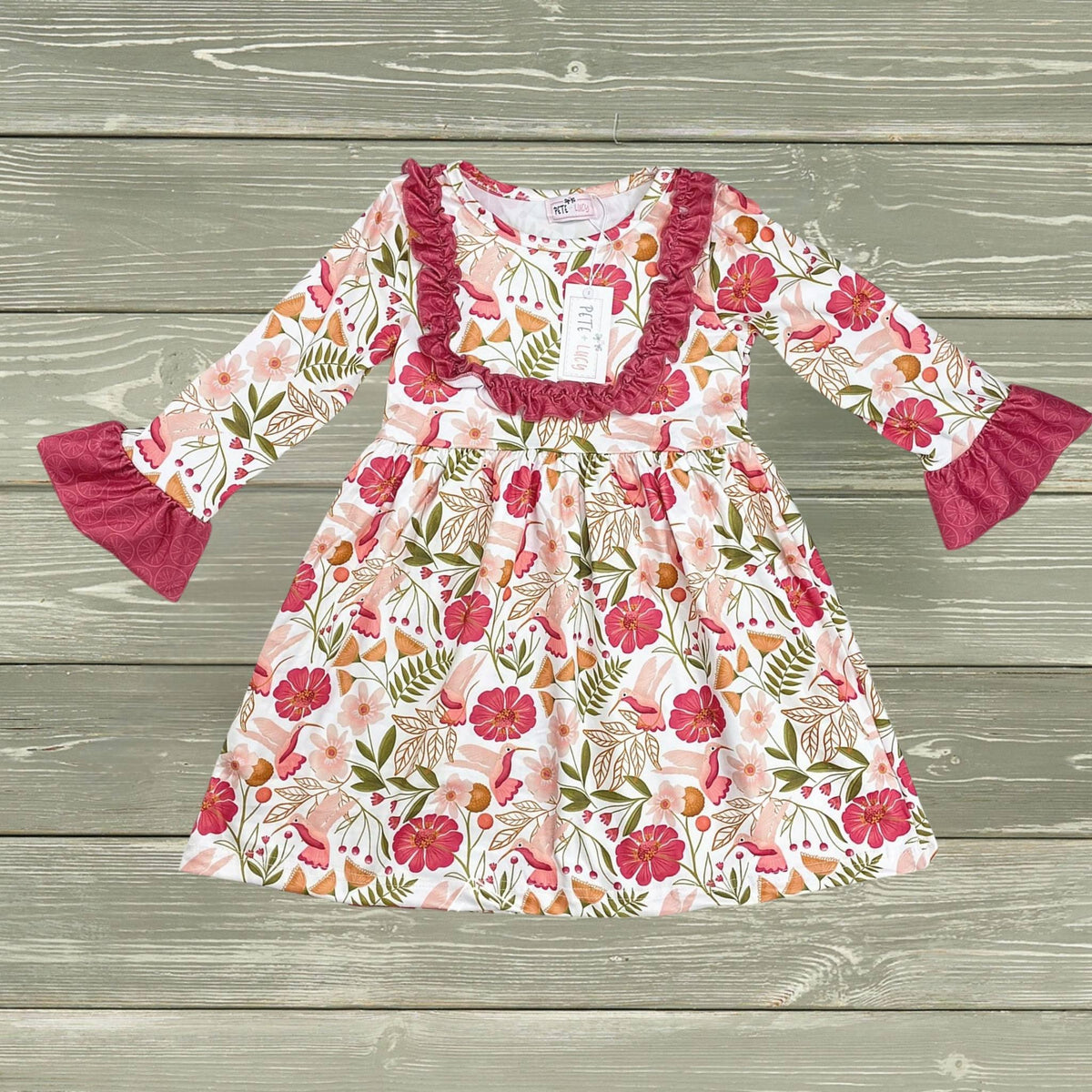 Maroon Floral Dress