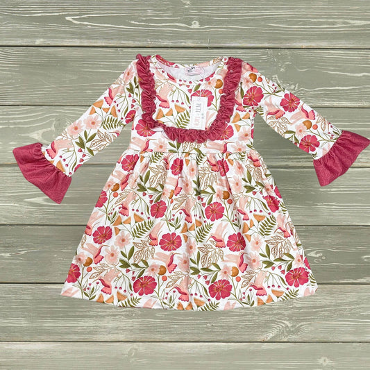 Maroon Floral Dress