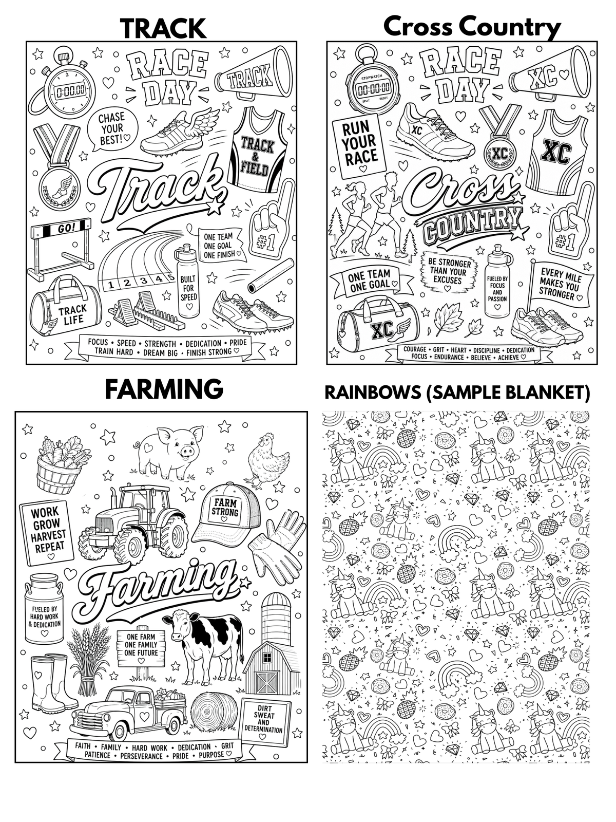 PREORDER: Custom Coloring Blanket - Ends 8/3 at 10am EST!!