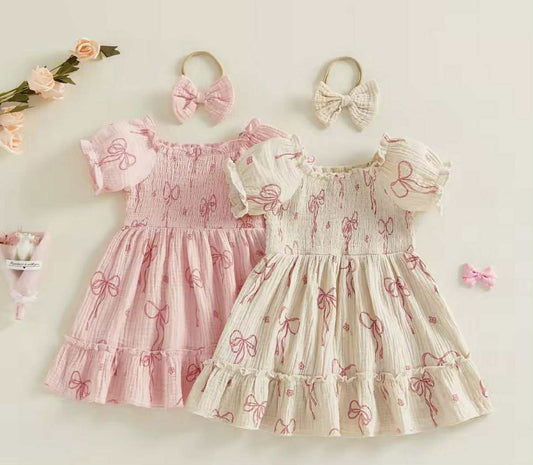 PREORDER: Pretty in Bows Smocked Dress