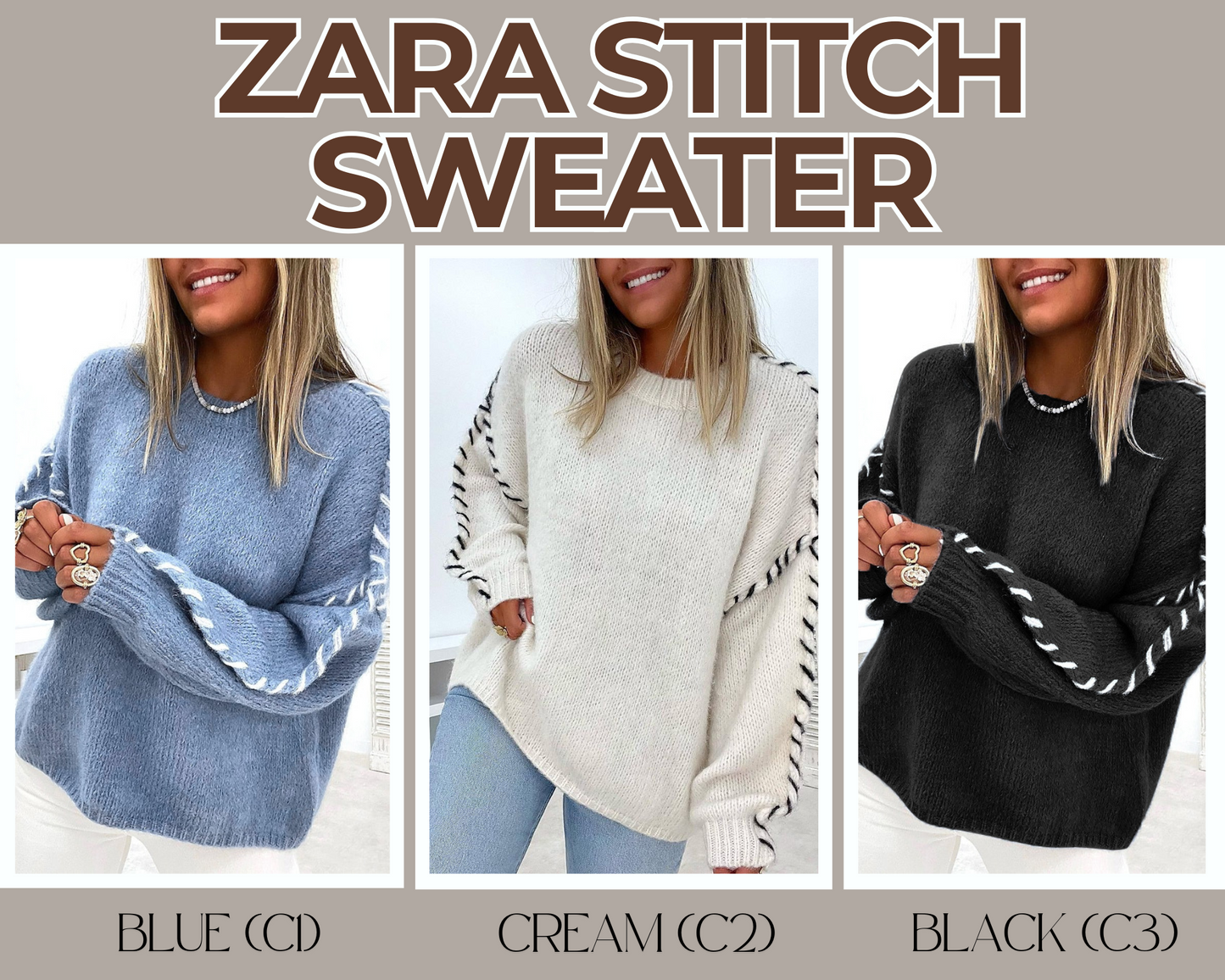 PREORDER: Zara Stitch Sweater 11.10.25
