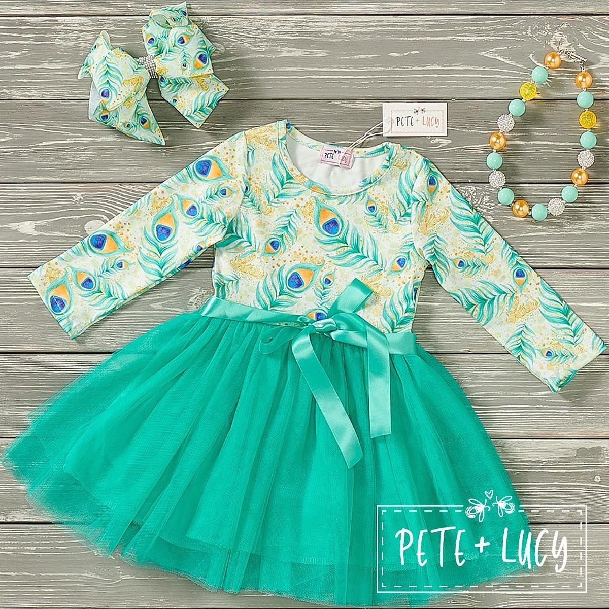 Beautiful Peacock Tulle Dress