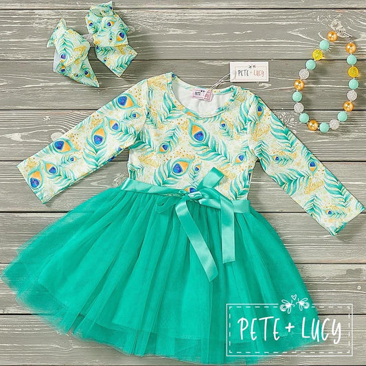 Beautiful Peacock Tulle Dress